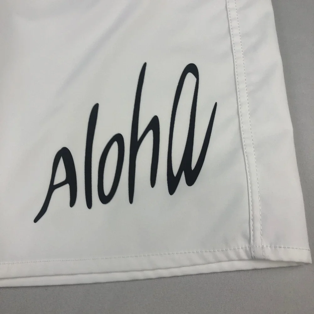Vintage Honolua Wahine Women White w/ Hibiscus Board Shorts Size 11 - Picture 3 of 10